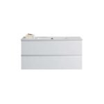 Mia 600mm-900mm Wall Mounted Vanity Unit with Two Drawers