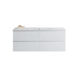 Mia 1200mm-1500mm Wall Mounted Vanity Unit with Four Drawers