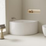 Compact Triangle Corner Freestanding Bath 1000m/1200mm - Image 4
