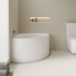 Compact Triangle Corner Freestanding Bath 1000m/1200mm - Image 3