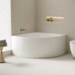 Compact Triangle Corner Freestanding Bath 1000m/1200mm