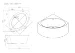 Compact Triangle Corner Freestanding Bath 1000m/1200mm - Image 6