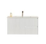 Wave Fluted 900mm Wall Hung Vanity - Image 5