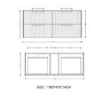 Elwood V-Groove 1200mm Wall Hung Vanity - Image 3