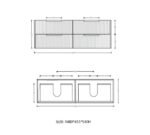 Elwood V-Groove 1500mm Wall Hung Vanity - Image 4