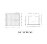 Elwood V-Groove 600mm Wall Hung Vanity - Image 2