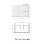 Elwood V-Groove 750mm Wall Hung Vanity - Image 2