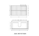 Elwood V-Groove 900mm Wall Hung Vanity - Image 2