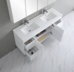BIANCA 1500mm Waterproof PVC Freestanding Vanity Double Bowl - Image 2