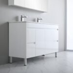BIANCA 1500mm Waterproof PVC Freestanding Vanity Double Bowl - Image 3