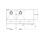 Arvello 1160 x 450mm Double Bowl Nano PVD Kitchen Sink-R15 - Image 3