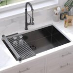 Arvello 810 x 450mm Single Bowl Above-Undermount Nano PVD Kitchen Sink-R15 - Image 7