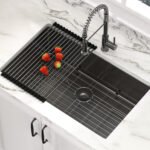 Arvello 810 x 450mm Single Bowl Above-Undermount Nano PVD Kitchen Sink-R15 - Image 6