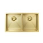 Arvello 860 x 450mm Double Bowl Nano PVD Kitchen Sink-R15