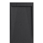 Archi Lux Onyx Black Slate Stone Resin Rectangular Shower Base