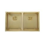 Arvello 775 x 450mm Double Bowl Nano PVD Kitchen Sink-R15
