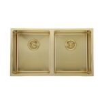 Arvello 775 x 450mm Double Bowl Nano PVD Kitchen Sink-R15