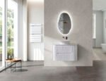 Arvello 900MM-1500mm Fluted Curve Matt White Wall Hung Vanity