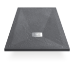 Archi Pro Dark Grey Slate Stone Resin Rectangular Shower Base - Image 4
