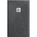 Archi Pro Dark Grey Slate Stone Resin Rectangular Shower Base