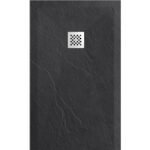 Archi Pro Onyx Black Slate Stone Resin Rectangular Shower Base