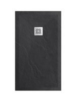 Archi Pro Onyx Black Slate Stone Resin Rectangular Shower Base
